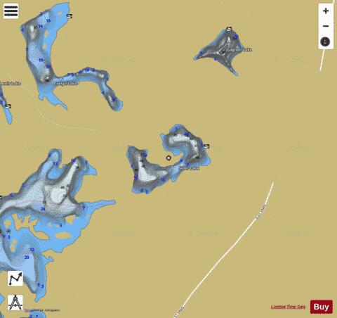 Sider Lake depth contour Map - i-Boating App