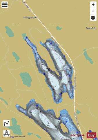 Silver Lake A depth contour Map - i-Boating App