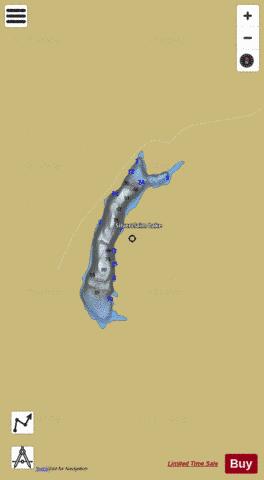 Silverclaim Lake depth contour Map - i-Boating App