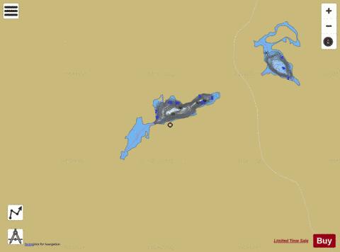Sophies Lake Burleigh depth contour Map - i-Boating App