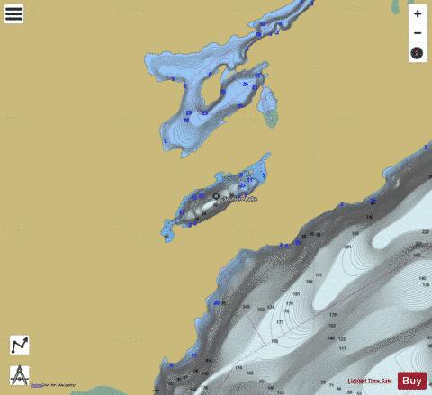 Souliere Lake depth contour Map - i-Boating App
