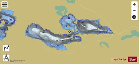 Spruce Lake depth contour Map - i-Boating App