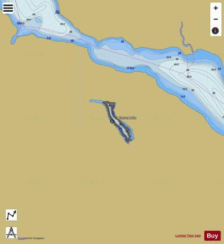 Tarsan Lake depth contour Map - i-Boating App