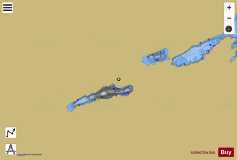 Tenho Lake depth contour Map - i-Boating App