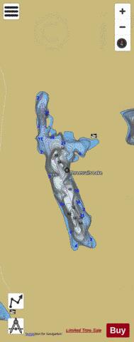 Threetrails Lake depth contour Map - i-Boating App