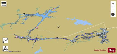 Duck Lake + Wauquimakog Lake / Wilson Lake + Kawigamog Lake + Long Bay Lake + Toad Lake + depth contour Map - i-Boating App