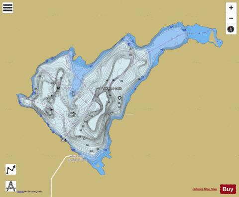Tukanee Lake depth contour Map - i-Boating App