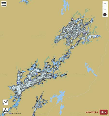 Jonas(Bell) Lake depth contour Map - i-Boating App