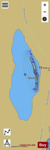 Wade Lake depth contour Map - i-Boating App