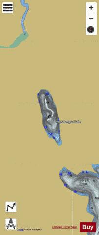 Wanatangua Lake depth contour Map - i-Boating App