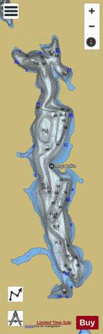 Waonga Lake depth contour Map - i-Boating App