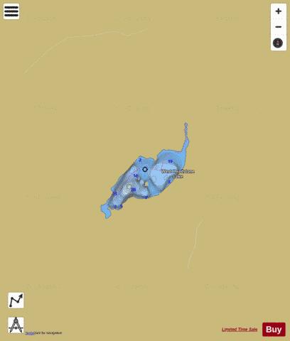 West Headstone Lake depth contour Map - i-Boating App
