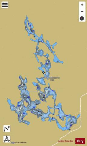 West Shining Tree Lake depth contour Map - i-Boating App