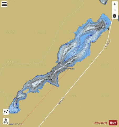 Westover Lake depth contour Map - i-Boating App