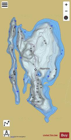 Zinger Lake depth contour Map - i-Boating App
