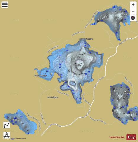 9e Lac depth contour Map - i-Boating App