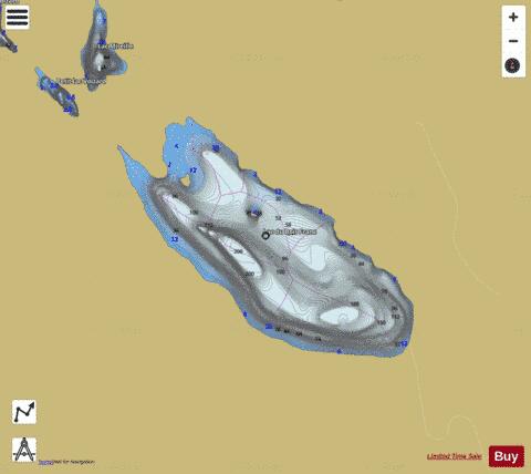 Bois Franc Lac Du A depth contour Map - i-Boating App