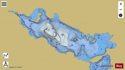 Casault Lac depth contour Map - i-Boating App