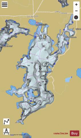 Cerf Grand Lac Du depth contour Map - i-Boating App