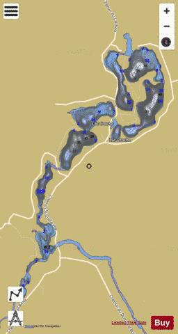 Croche Lac depth contour Map - i-Boating App