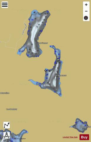 Dansereau Lac depth contour Map - i-Boating App