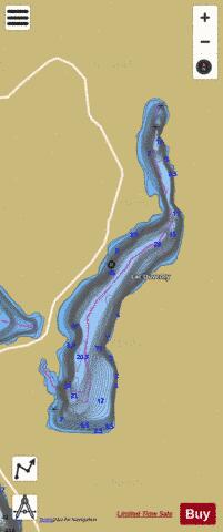 Duverny Lac depth contour Map - i-Boating App