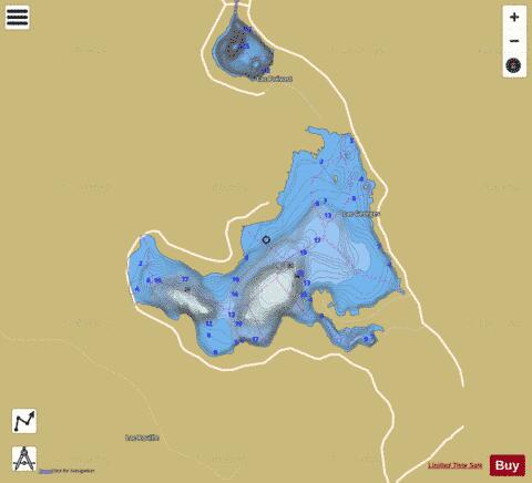 Georges Lac depth contour Map - i-Boating App