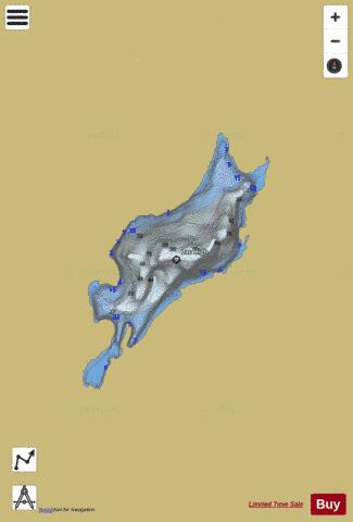 High Lac depth contour Map - i-Boating App