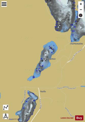 Jean Jeunes Lac depth contour Map - i-Boating App