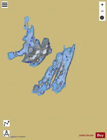 LA BARTHE LAC depth contour Map - i-Boating App