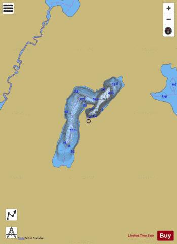 Lac B 0890 depth contour Map - i-Boating App