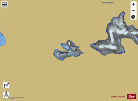 Lac Bessette depth contour Map - i-Boating App