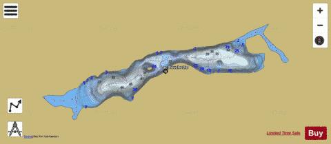 Lac Bouchette depth contour Map - i-Boating App