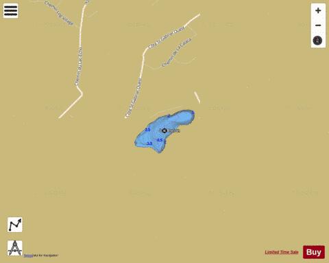 Lac Breton depth contour Map - i-Boating App