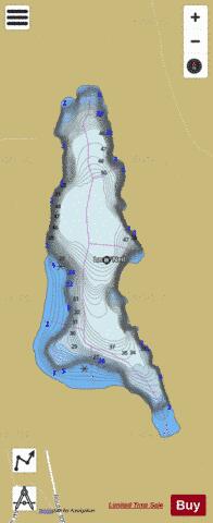 Lac O Neil depth contour Map - i-Boating App