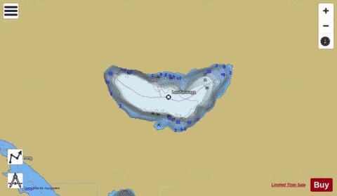 Lac Sauvage depth contour Map - i-Boating App