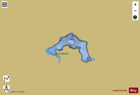 Lac En Croissant depth contour Map - i-Boating App