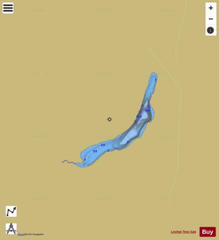 Lac No A9935 depth contour Map - i-Boating App