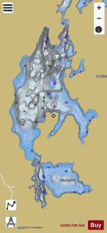Lac Morialice depth contour Map - i-Boating App