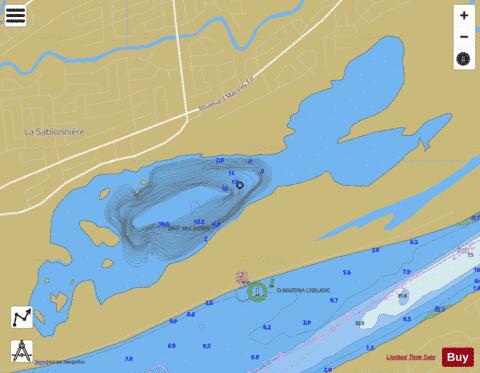 McLaurin Baie depth contour Map - i-Boating App