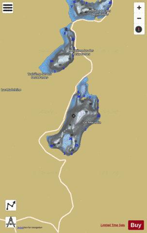 Mocassin Lac depth contour Map - i-Boating App