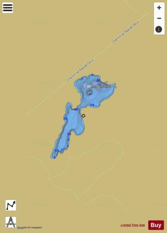 Montanier Lac depth contour Map - i-Boating App