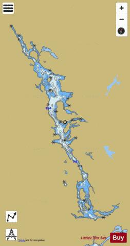 Lac Ostaboningue depth contour Map - i-Boating App