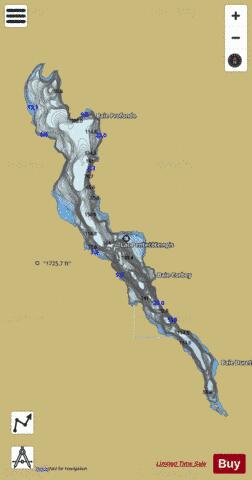 Pentecote Lac depth contour Map - i-Boating App