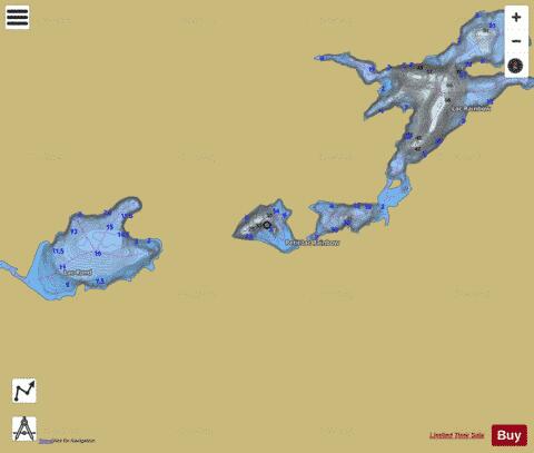 Petit Lac Rainbow depth contour Map - i-Boating App