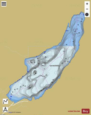 Sables Lac Aux depth contour Map - i-Boating App