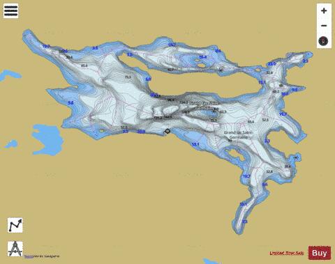 Saint Germains Grand Lac depth contour Map - i-Boating App