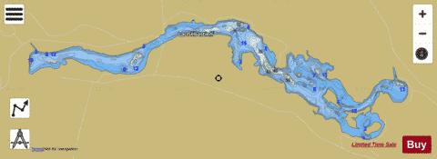 Sebastien Lac depth contour Map - i-Boating App