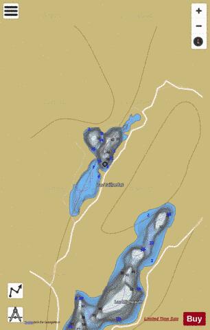 Taillardat Lac / Lac Fin depth contour Map - i-Boating App