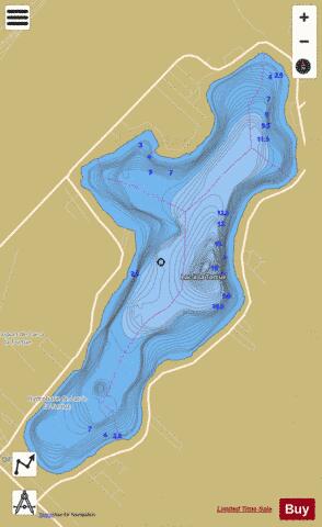 Lac A La Tortue depth contour Map - i-Boating App